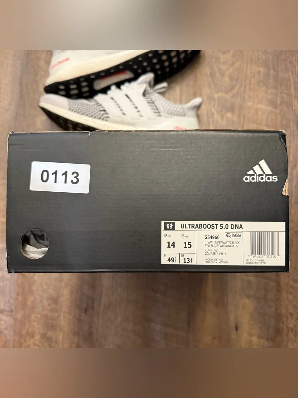 Adidas UltraBoost 5.0 DNA Zebra Black White Men’s Size 14 Sneakers Shoes G54960.
